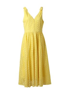 ＜BORDERS at BALCONY (Women)＞ＬＡＣＥ　ＲＩＢＢＯＮ　ＤＲＥＳＳ